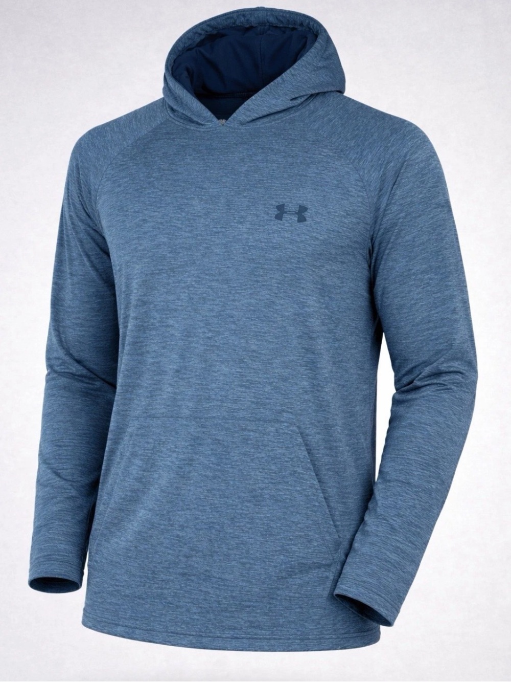 UNDER ARMOUR Blue Hooded Long-Sleeve Heat Gear Shirt L